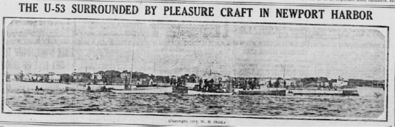 A newspaper article about boats in the water.